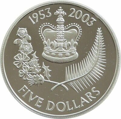 2003 New Zealand Queen's Coronation $5 Silver Gold Proof Coin 2003 New Zealand Queen's Coronation $5 Silver Gold Proof Coin