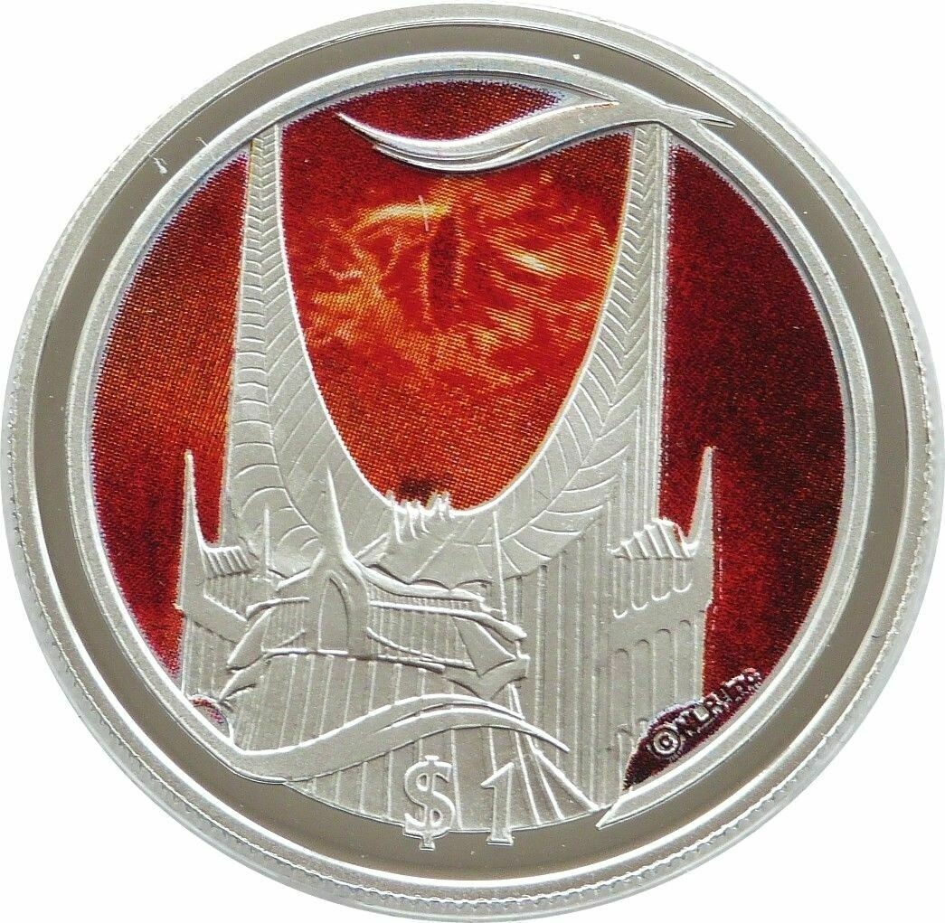 2003 New Zealand Lord of the Rings Eye of Sauron $1 Silver Proof Coin 2003 New Zealand Lord of the Rings Eye of Sauron $1 Silver Proof Coin
