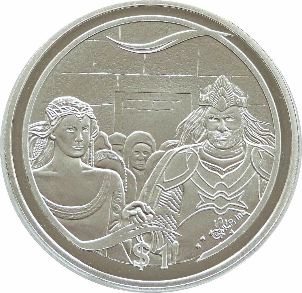 2003 New Zealand Lord of the Rings Aragorn's Coronation $1 Silver Proof Coin 2003 New Zealand Lord of the Rings Aragorn's Coronation $1 Silver Proof Coin
