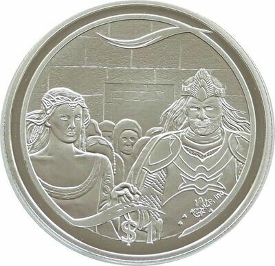2003 New Zealand Lord of the Rings Aragorn's Coronation $1 Silver Proof Coin