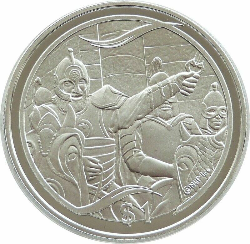 2003 New Zealand Lord of the Rings Theoden Rides $1 Silver Proof Coin