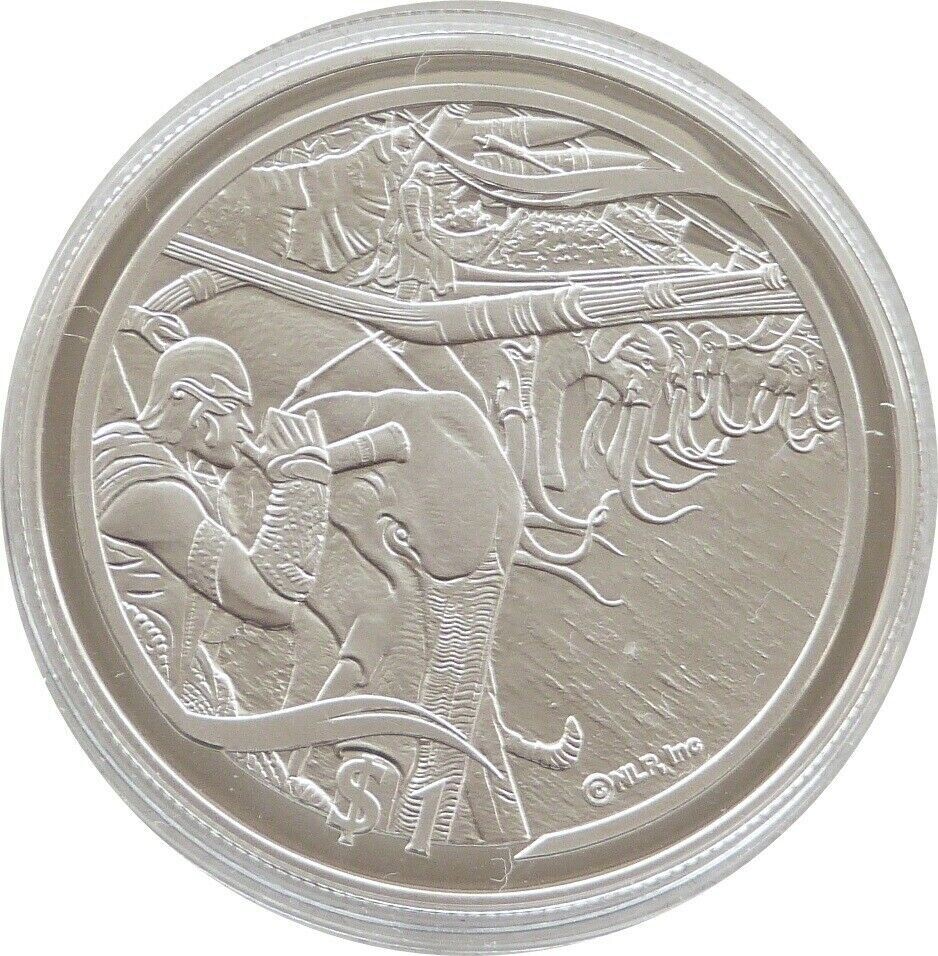 2003 New Zealand Lord of the Rings March of the Oliphants $1 Silver Proof Coin 2003 New Zealand Lord of the Rings March of the Oliphants $1 Silver Proof Coin