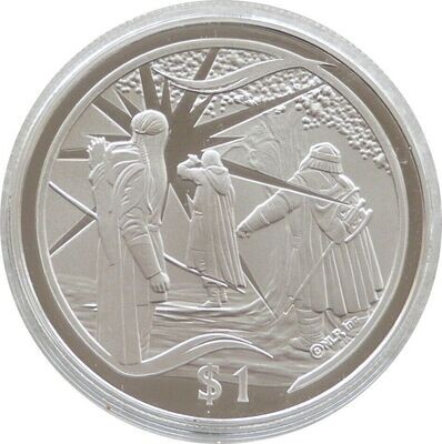2003 New Zealand Lord of the Rings Gandalf Appears $1 Silver Proof Coin