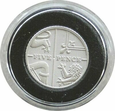 2008 Royal Shield of Arms Piedfort 5p Silver Proof Coin