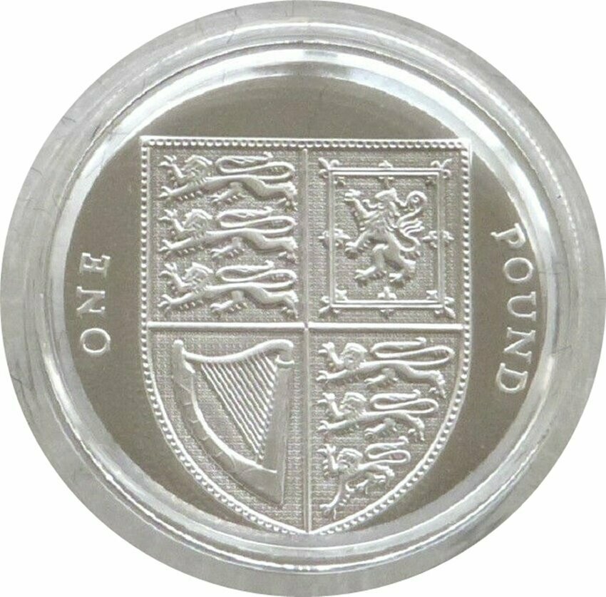2008 Royal Shield of Arms Piedfort £1 Silver Proof Coin 2008 Royal Shield of Arms Piedfort £1 Silver Proof Coin