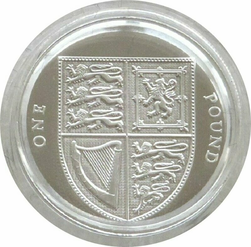 2008 Royal Shield of Arms Piedfort £1 Silver Proof Coin 2008 Royal Shield of Arms Piedfort £1 Silver Proof Coin