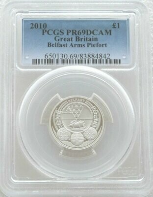 2010 Capital Cities of the UK Belfast Piedfort £1 Silver Proof Coin PCGS PR69 DCAM 2010 Capital Cities of the UK Belfast Piedfort £1 Silver Proof Coin PCGS PR69 DCAM