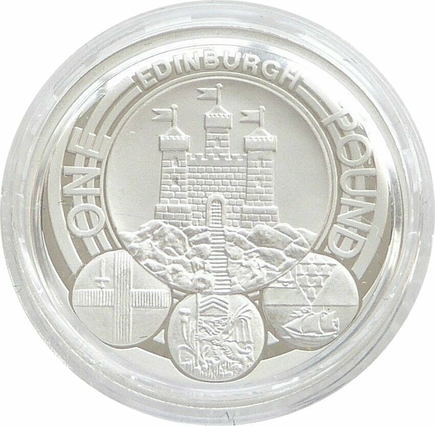 2011 Capital Cities of the UK Edinburgh Piedfort £1 Silver Proof Coin 2011 Capital Cities of the UK Edinburgh Piedfort £1 Silver Proof Coin