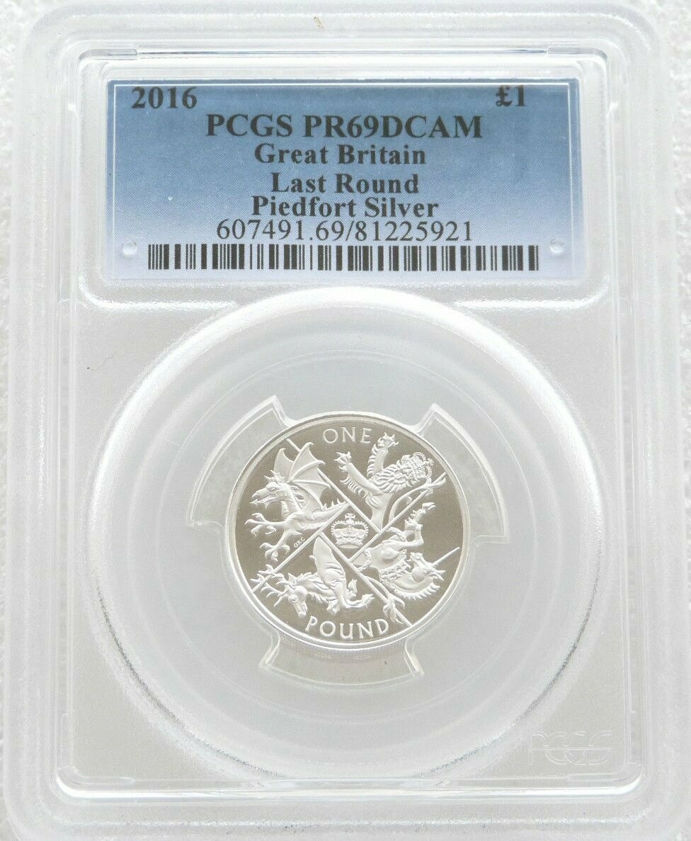 2016 Last Round Pound Piedfort £1 Silver Proof Coin PCGS PR69 DCAM 2016 Last Round Pound Piedfort £1 Silver Proof Coin PCGS PR69 DCAM
