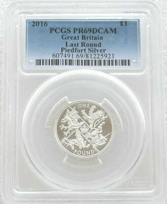 2016 Last Round Pound Piedfort £1 Silver Proof Coin PCGS PR69 DCAM 2016 Last Round Pound Piedfort £1 Silver Proof Coin PCGS PR69 DCAM
