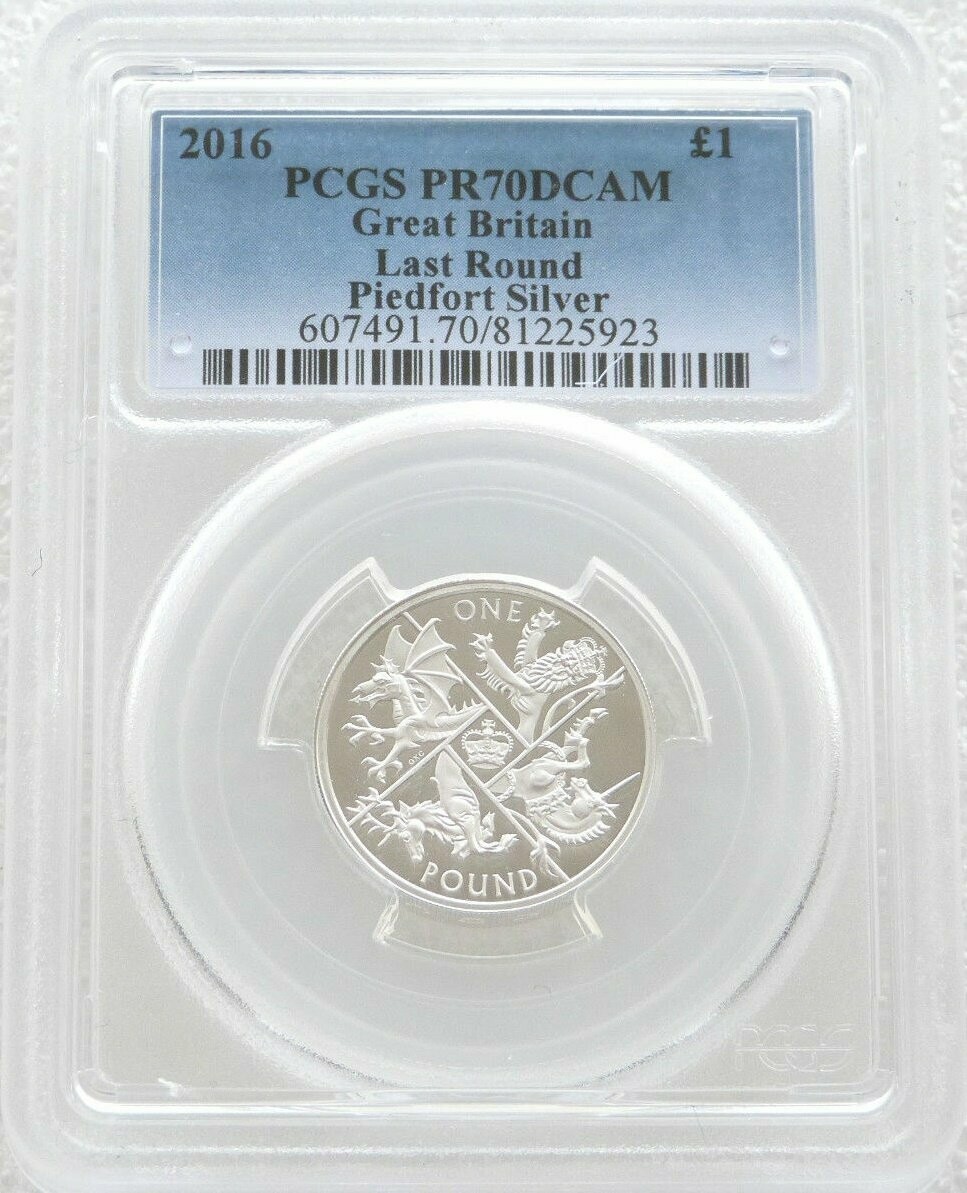 2016 Last Round Pound Piedfort £1 Silver Proof Coin PCGS PR70 DCAM 2016 Last Round Pound Piedfort £1 Silver Proof Coin PCGS PR70 DCAM