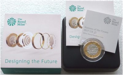 2017 Nations of the Crown Piedfort £1 Silver Proof Coin Box Coa