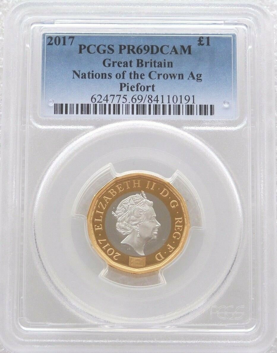 2017 Nations of the Crown Piedfort £1 Silver Proof Coin PCGS PR69 DCAM 2017 Nations of the Crown Piedfort £1 Silver Proof Coin PCGS PR69 DCAM