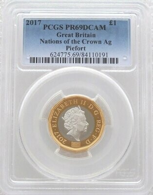 2017 Nations of the Crown Piedfort £1 Silver Proof Coin PCGS PR69 DCAM 2017 Nations of the Crown Piedfort £1 Silver Proof Coin PCGS PR69 DCAM