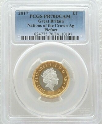 2017 Nations of the Crown Piedfort £1 Silver Proof Coin PCGS PR70 DCAM 2017 Nations of the Crown Piedfort £1 Silver Proof Coin PCGS PR70 DCAM