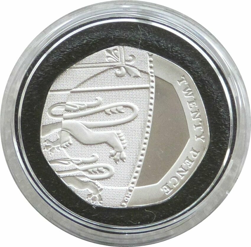 2008 Royal Shield of Arms Piedfort 20p Silver Proof Coin 2008 Royal Shield of Arms Piedfort 20p Silver Proof Coin