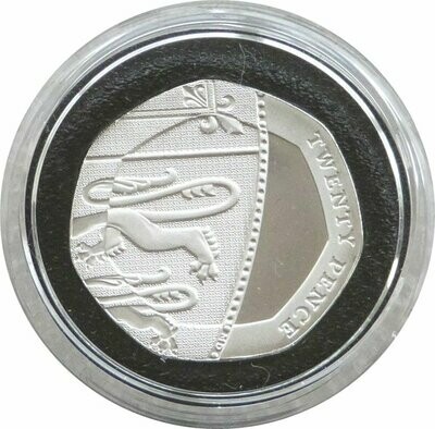 2008 Royal Shield of Arms Piedfort 20p Silver Proof Coin 2008 Royal Shield of Arms Piedfort 20p Silver Proof Coin