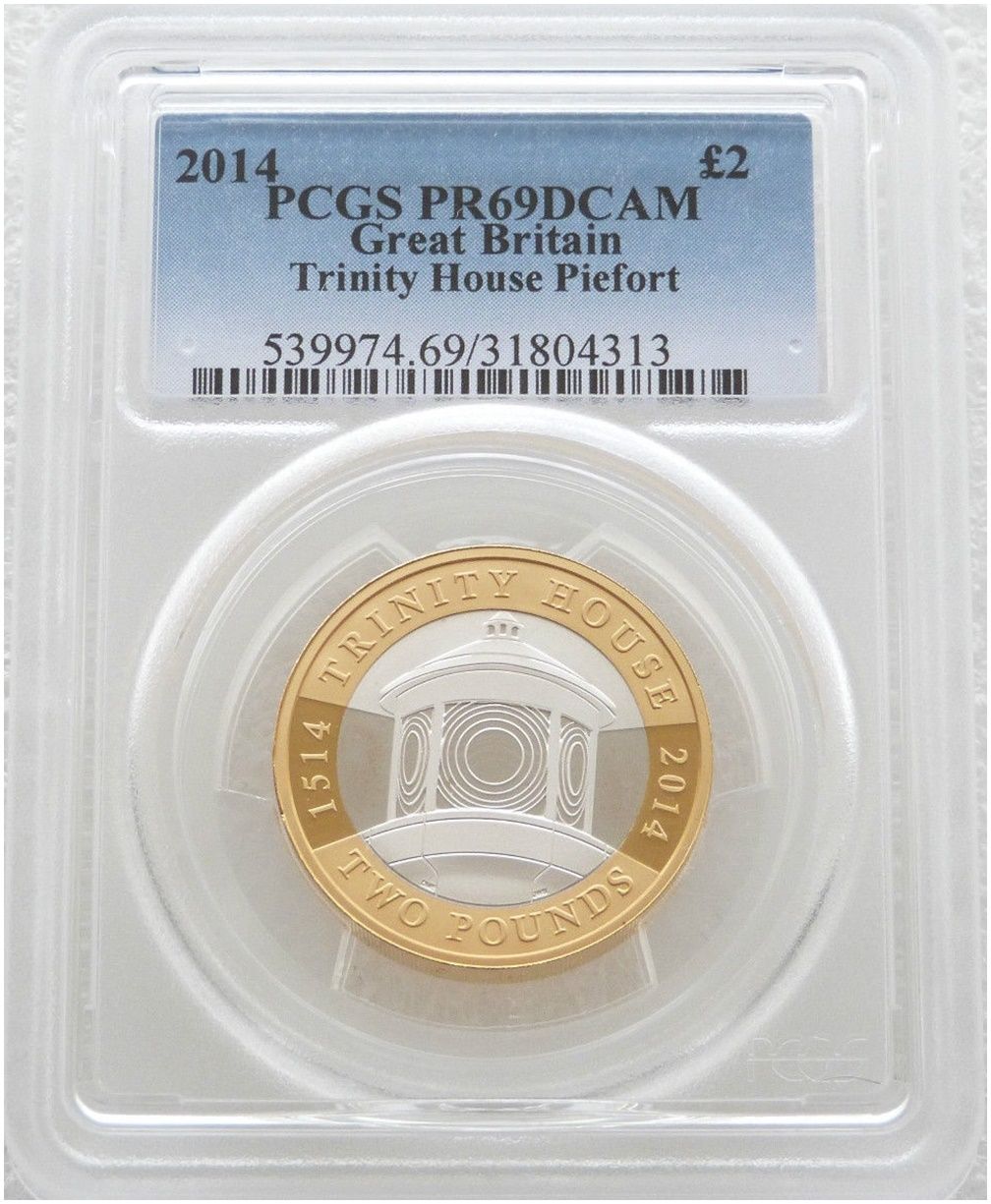 2014 Trinity House Piedfort £2 Silver Proof Coin PCGS PR69 DCAM 2014 Trinity House Piedfort £2 Silver Proof Coin PCGS PR69 DCAM