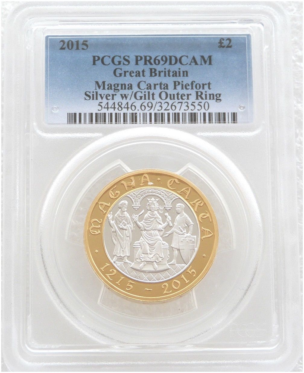 2015 Magna Carta Piedfort £2 Silver Proof Coin PCGS PR69 DCAM 2015 Magna Carta Piedfort £2 Silver Proof Coin PCGS PR69 DCAM