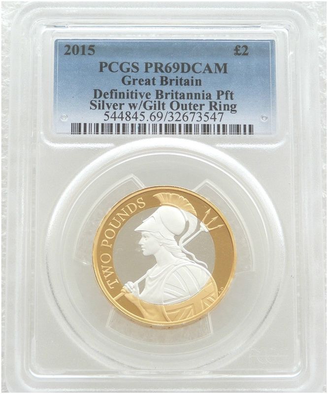 2015 Britannia Definitive Piedfort £2 Silver Proof Coin PCGS PR69 DCAM 2015 Britannia Definitive Piedfort £2 Silver Proof Coin PCGS PR69 DCAM