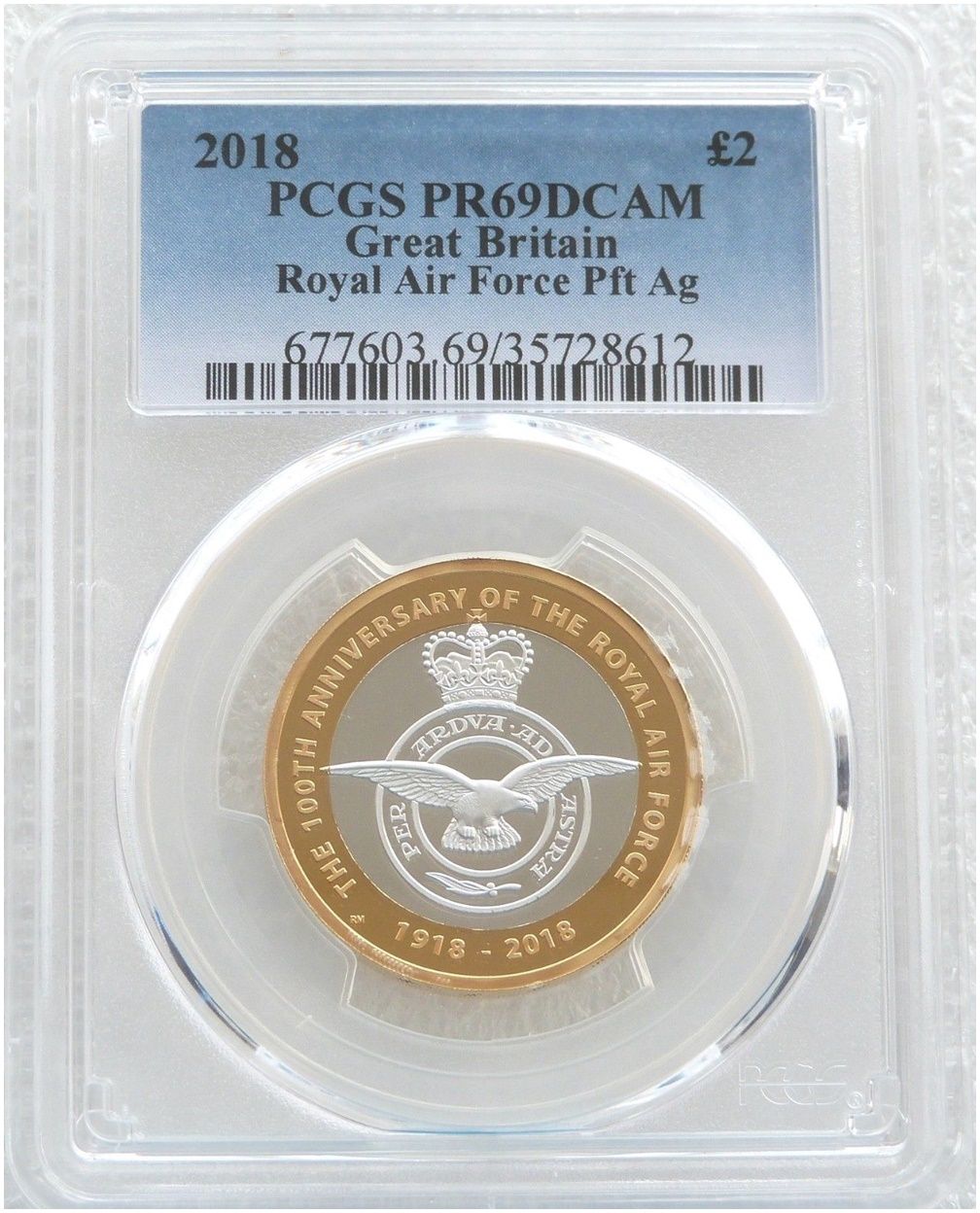 2018 Royal Air Force RAF Emblem Piedfort £2 Silver Proof Coin PCGS PR69 DCAM 2018 Royal Air Force RAF Emblem Piedfort £2 Silver Proof Coin PCGS PR69 DCAM