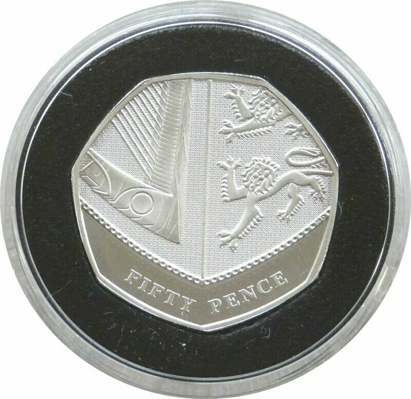 2008 Royal Shield of Arms Piedfort 50p Silver Proof Coin 2008 Royal Shield of Arms Piedfort 50p Silver Proof Coin