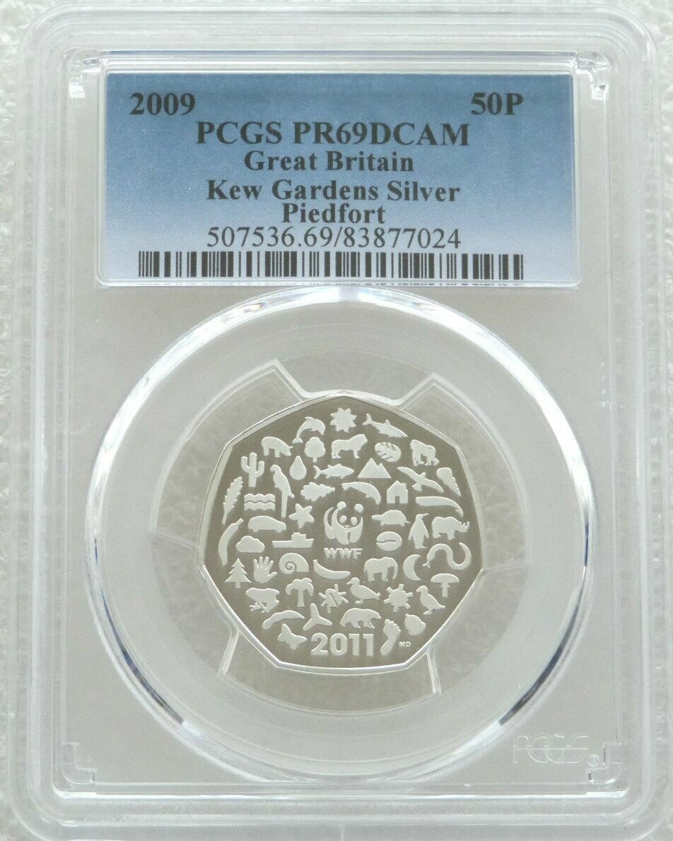 2011 World Wildlife Fund WWF Piedfort 50p Silver Proof Coin PCGS PR69 DCAM 2011 World Wildlife Fund WWF Piedfort 50p Silver Proof Coin PCGS PR69 DCAM