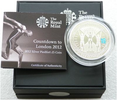 2012 London Olympic Games Countdown Piedfort £5 Silver Proof Coin Box Coa 2012 London Olympic Games Countdown Piedfort £5 Silver Proof Coin Box Coa
