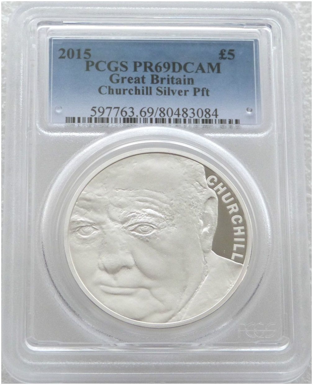 2015 Winston Churchill Piedfort £5 Silver Proof Coin PCGS PR69 DCAM 2015 Winston Churchill Piedfort £5 Silver Proof Coin PCGS PR69 DCAM