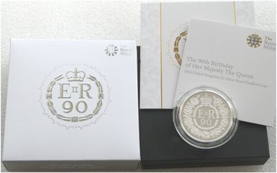 2016 Queen's 90th Birthday Piedfort £5 Silver Proof Coin Box Coa 2016 Queen's 90th Birthday Piedfort £5 Silver Proof Coin Box Coa