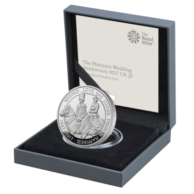 2017 Platinum Wedding Piedfort £5 Silver Proof Coin Box Coa 2017 Platinum Wedding Piedfort £5 Silver Proof Coin Box Coa
