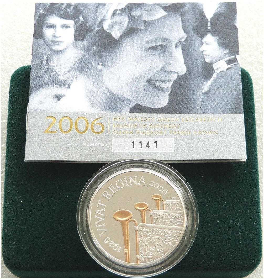 2006 Queen's 80th Birthday Piedfort £5 Silver Proof Coin Box Coa 2006 Queen's 80th Birthday Piedfort £5 Silver Proof Coin Box Coa
