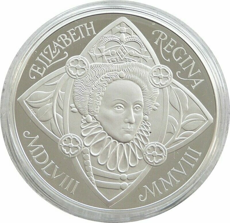 2008 Elizabeth I Piedfort £5 Silver Proof Coin