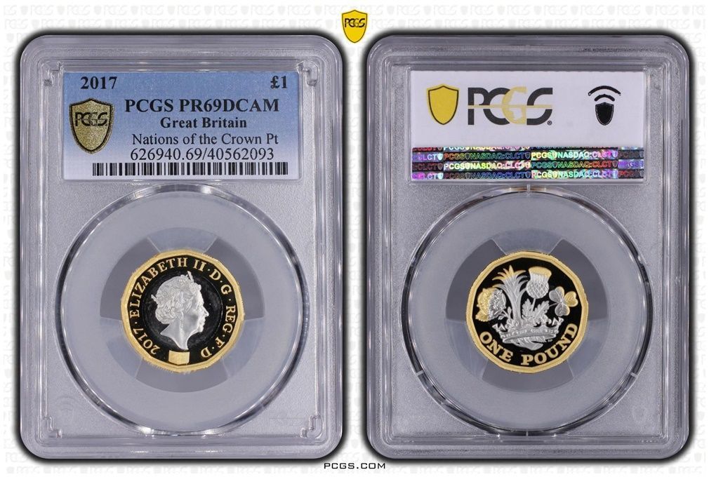 2017 Nations of the Crown £1 Platinum Proof Coin PCGS PR69 DCAM