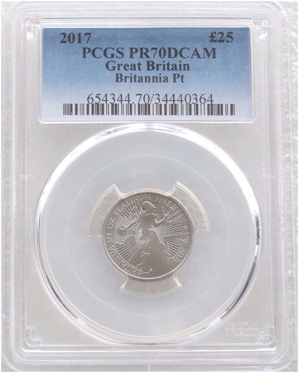 2017 Britannia £25 Platinum Proof 1/4oz Coin PCGS PR70 DCAM