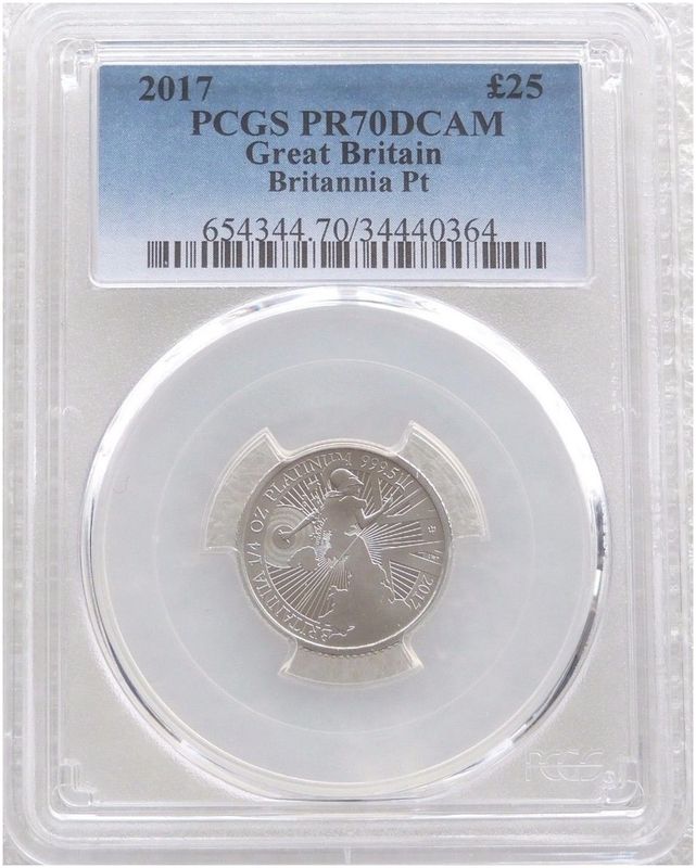 2017 Britannia £25 Platinum Proof 1/4oz Coin PCGS PR70 DCAM
