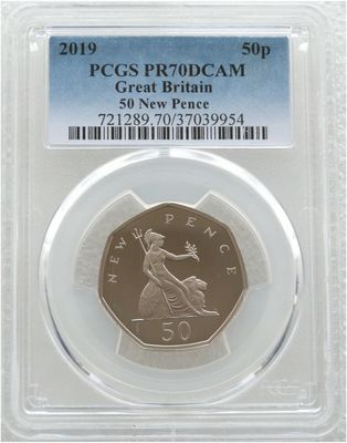 2019 Britannia New Pence 50p Proof Coin PCGS PR70 DCAM