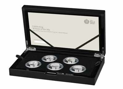 2019 British Military Piedfort 50p Silver Proof 5 Coin Set Box Coa 2019 British Military Piedfort 50p Silver Proof 5 Coin Set Box Coa