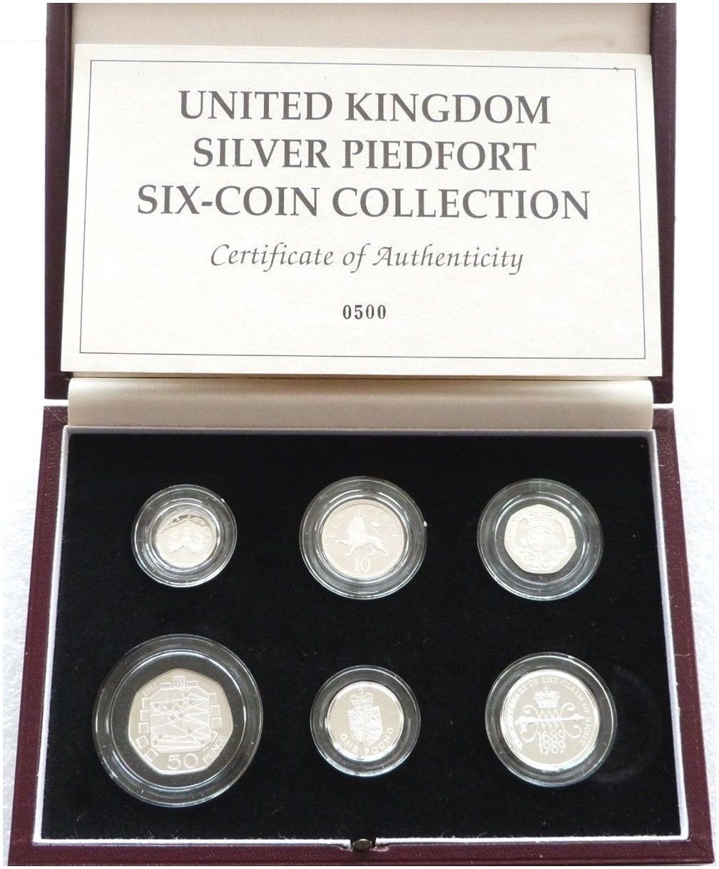 1992 Deluxe Piedfort Silver Proof 6 Coin Set Box Coa 1992 Deluxe Piedfort Silver Proof 6 Coin Set Box Coa