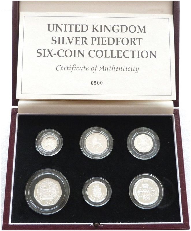 1992 Deluxe Piedfort Silver Proof 6 Coin Set Box Coa 1992 Deluxe Piedfort Silver Proof 6 Coin Set Box Coa