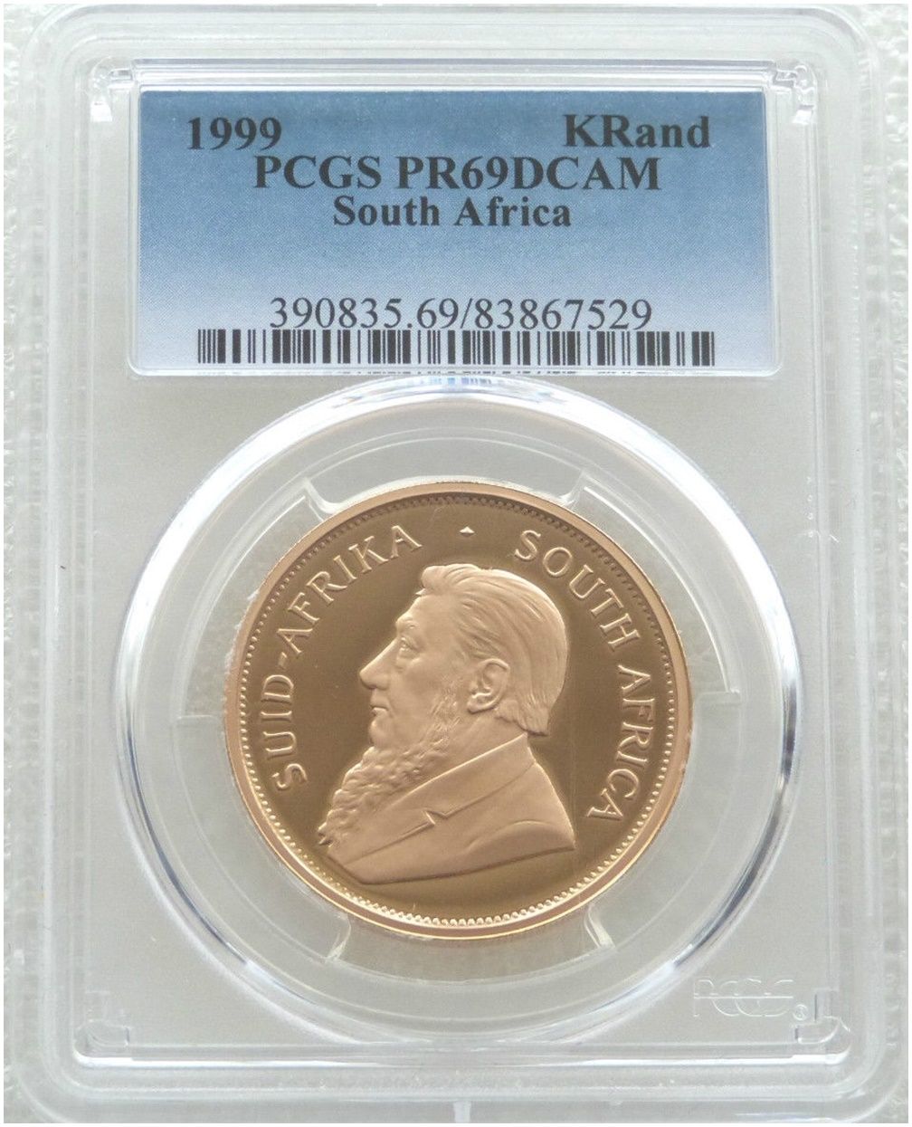 1999 South Africa Full Krugerrand Gold Proof 1oz Coin PCGS PR69 DCAM