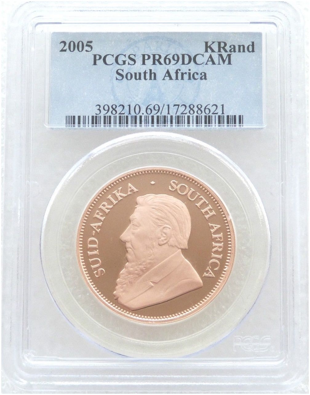 2005 South Africa Full Krugerrand Gold Proof 1oz Coin PCGS PR69 DCAM
