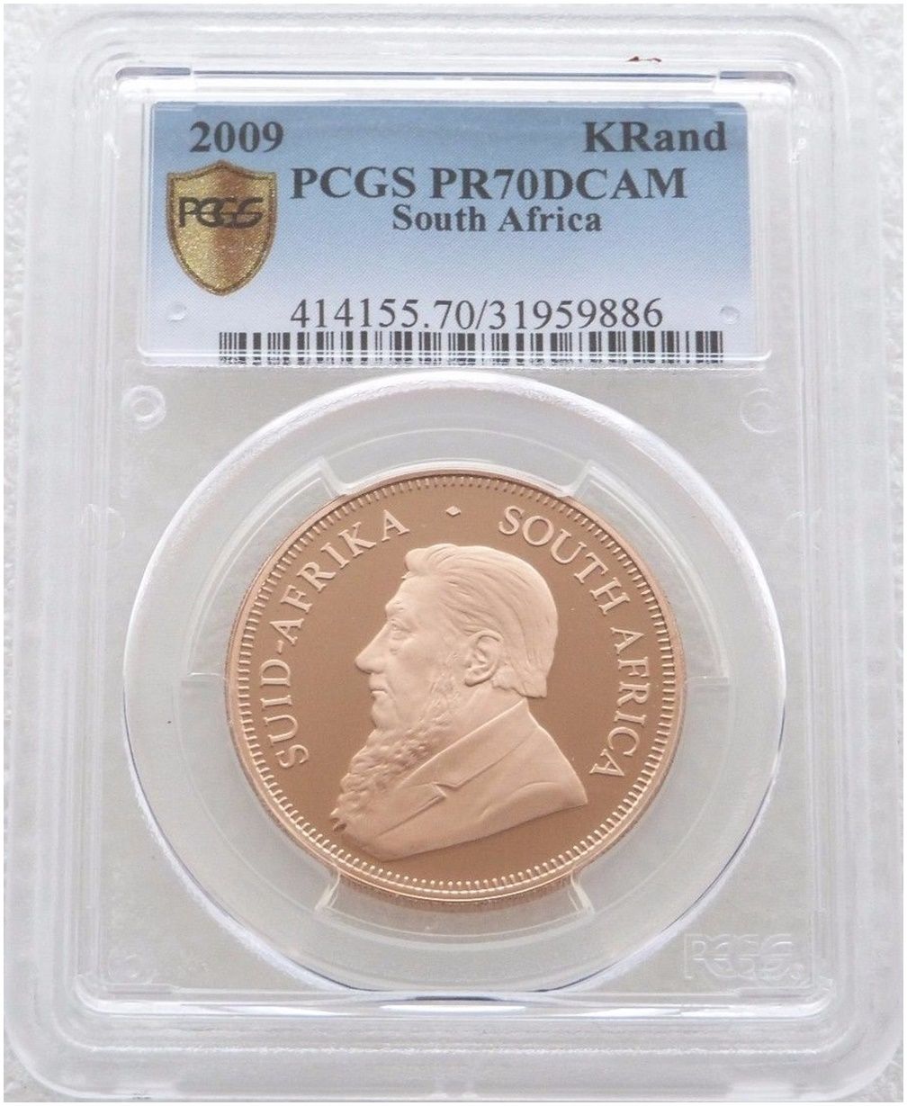 2009 South Africa Full Krugerrand Gold Proof 1oz Coin PCGS PR70 DCAM