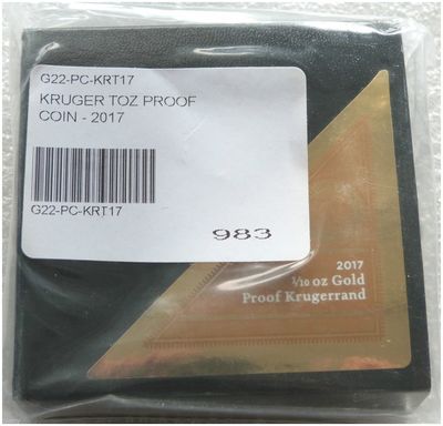 2017 South Africa 50th Anniversary Privy Mark Tenth Krugerrand Gold Proof 1/10oz Coin Box Coa Sealed