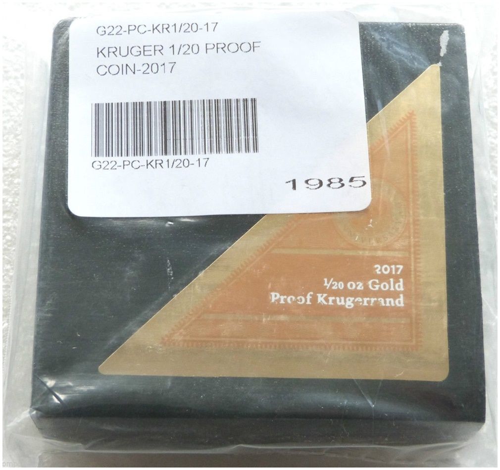 2017 South Africa 50th Anniversary Privy Mark Krugerrand Gold Proof 1/20oz Coin Box Coa Sealed