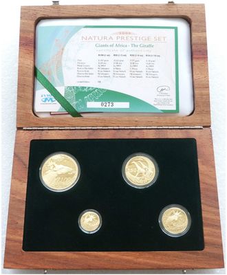 2006 South Africa Prestige Natura Giraffe Gold Proof 4 Coin Set Box Coa - Mintage 659 2006 South Africa Prestige Natura Giraffe Gold Proof 4 Coin Set Box Coa - Mintage 659