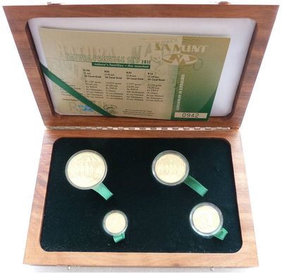 2011 South Africa Prestige Natura Meerkat Gold Proof 4 Coin Set Box Coa - Mintage 464 2011 South Africa Prestige Natura Meerkat Gold Proof 4 Coin Set Box Coa - Mintage 464