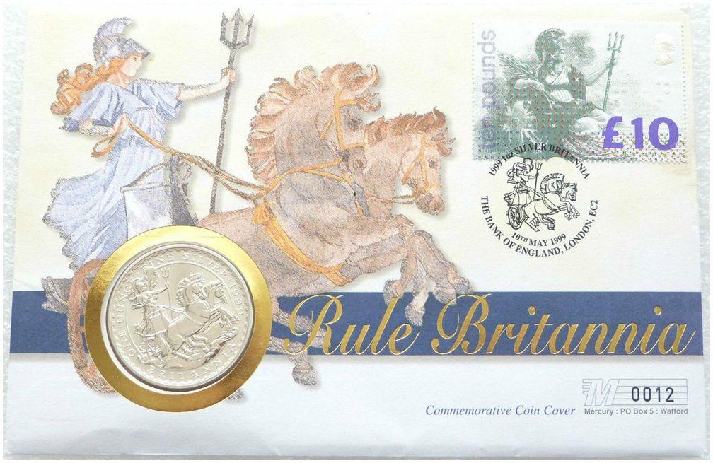 1999 Britannia £2 Silver Bullion 1oz Coin First Day Cover 1999 Britannia £2 Silver Bullion 1oz Coin First Day Cover