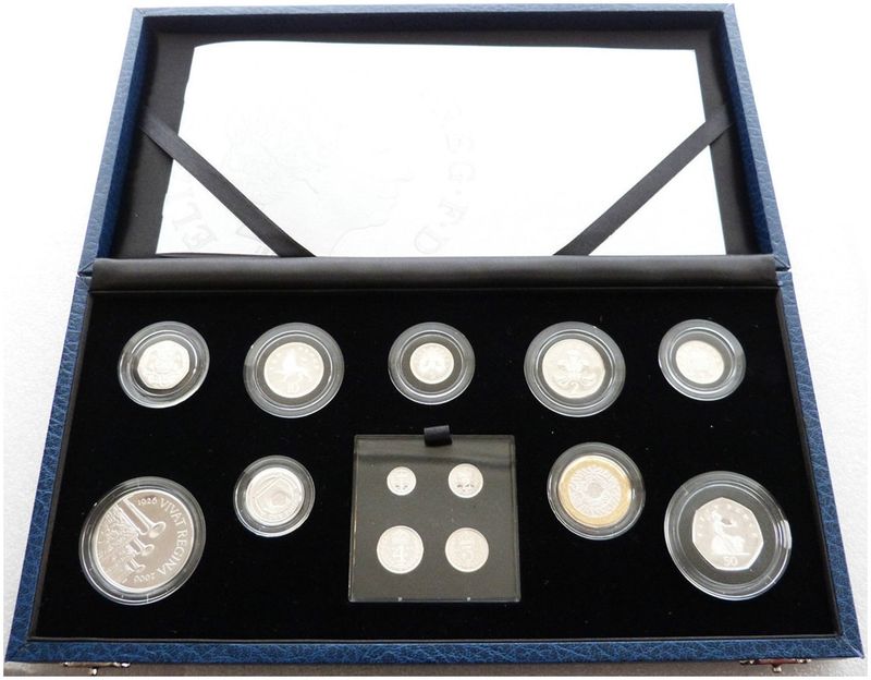 2006 Queen's 80th Birthday Silver Proof 13 Coin Set Box Coa
