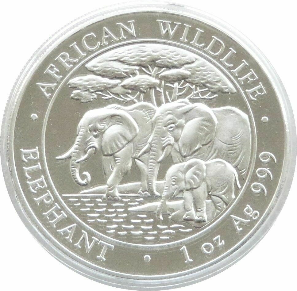 2013 Somalia Elephant 100 Shillings Silver 1oz Coin 2013 Somalia Elephant 100 Shillings Silver 1oz Coin
